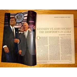 Kennedy vs Khrushchev JFK article vintage Look Magazine 9/7/1965